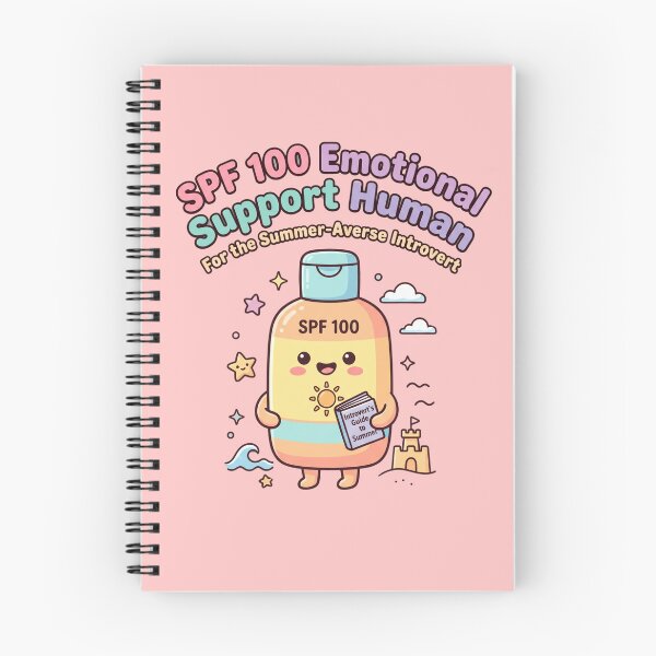 Item preview, SPF 100 Emotional Support Human Funny Introvert Summer Vacation Cartoon Design designed and sold by Im-Ara.