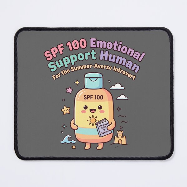 Item preview, SPF 100 Emotional Support Human Funny Introvert Summer Vacation Cartoon Design designed and sold by Im-Ara.