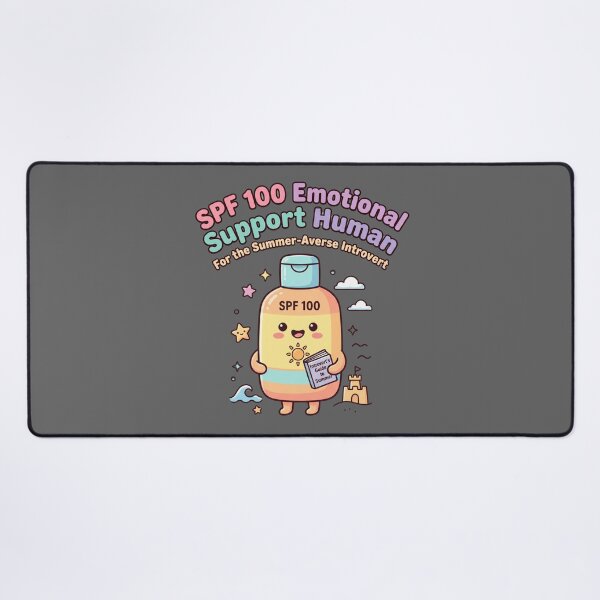 Item preview, SPF 100 Emotional Support Human Funny Introvert Summer Vacation Cartoon Design designed and sold by Im-Ara.