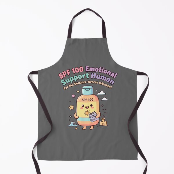 Item preview, SPF 100 Emotional Support Human Funny Introvert Summer Vacation Cartoon Design designed and sold by Im-Ara.
