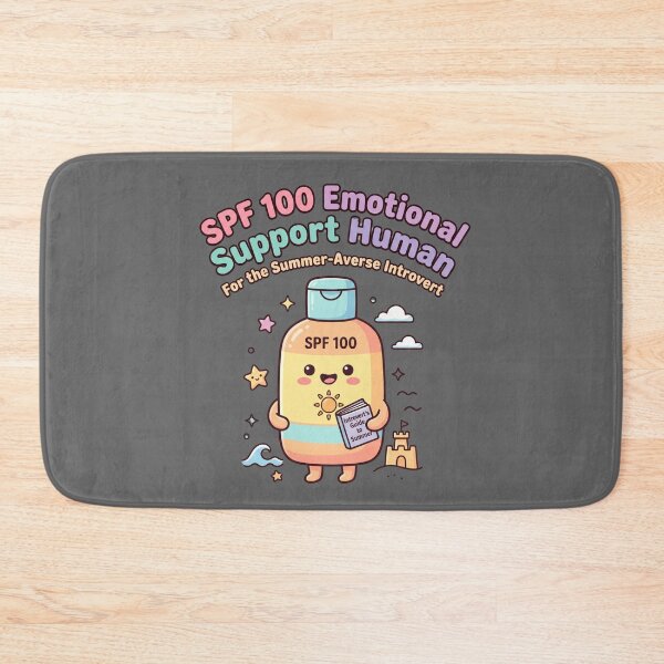 Item preview, SPF 100 Emotional Support Human Funny Introvert Summer Vacation Cartoon Design designed and sold by Im-Ara.