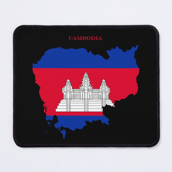 Item preview, Cambodia Map Flag Silhouette Cambodian Pride Angkor Wat Gift designed and sold by NTGUILTY.