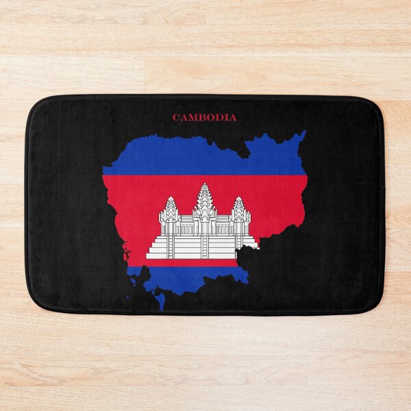 Item preview, Cambodia Map Flag Silhouette Cambodian Pride Angkor Wat Gift designed and sold by NTGUILTY.