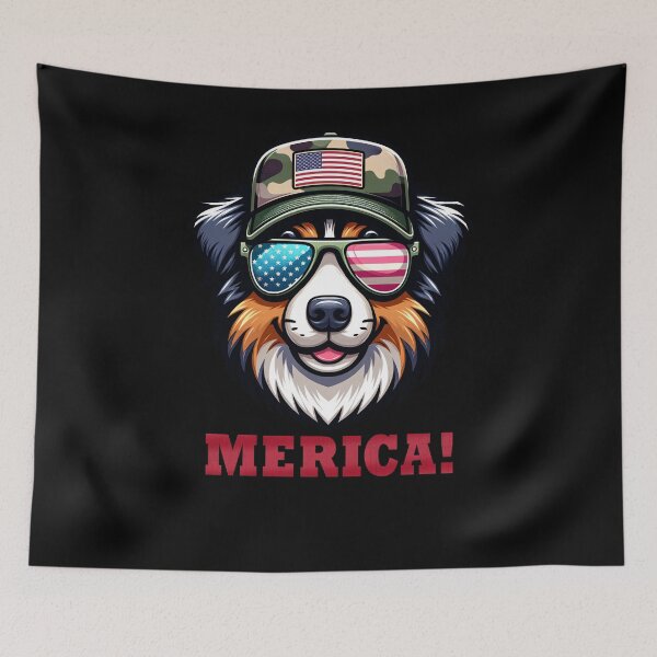 Item preview, Funny Australian Shepherd 4th July USA Flag America Boys Girls Kids designed and sold by rafaeltto.
