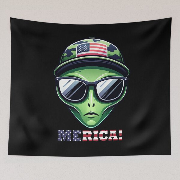 Item preview, Funny Alien 4th July USA Flag America Boys Girls Kids designed and sold by rafaeltto.