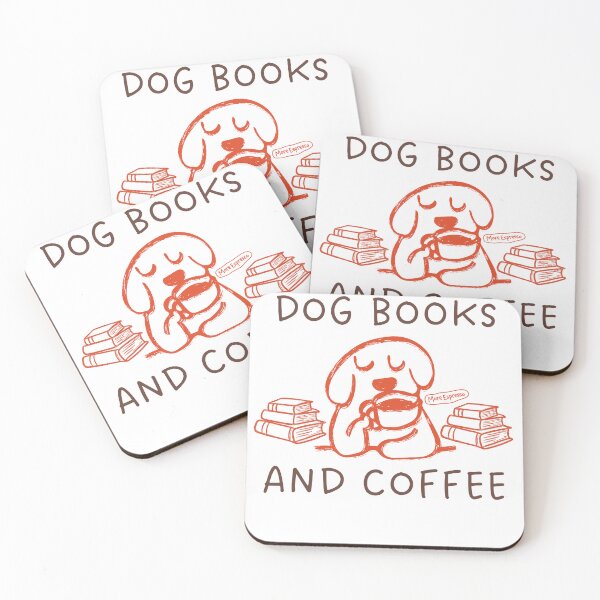 Item preview, Dog Books And Coffee designed and sold by thebest-2studio.