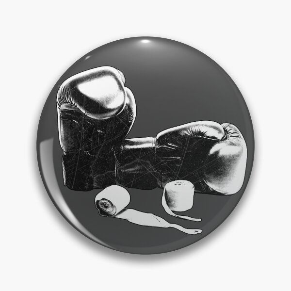 Artikelvorschau, Radierte Illustration von Boxhandschuhen und Bandagen entworfen und verkauft von Ghoul Enterprises.