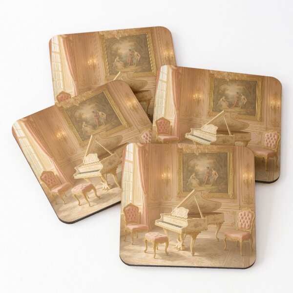 Item preview, Vintage Rococo Pink Piano Salon designed and sold by yum1108.