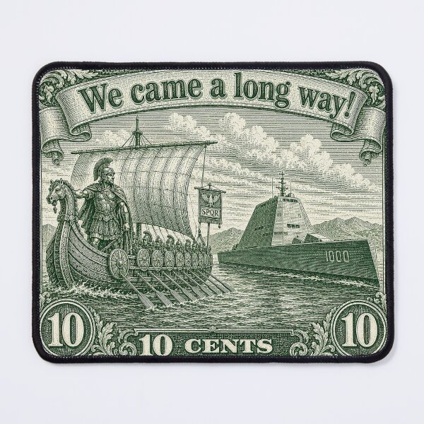 Item preview, Roman Galley to Stealth Destroyer: Vintage Stamp designed and sold by 9xgraphics.