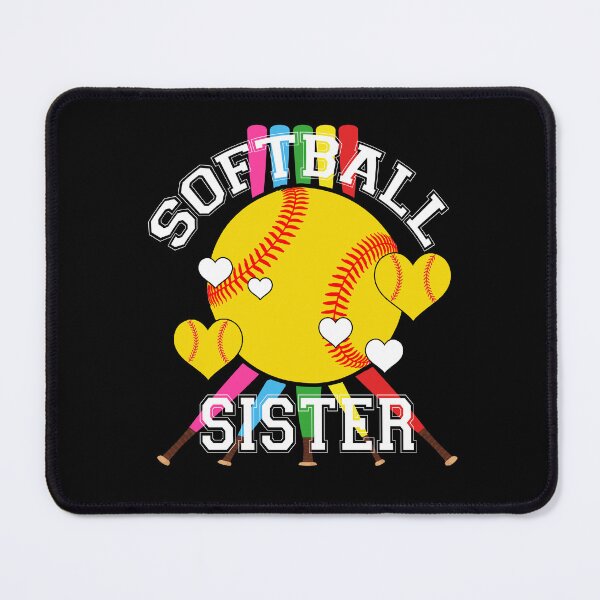 Item preview, Rainbow Softball Sister Heart Design designed and sold by LarryMBrown.