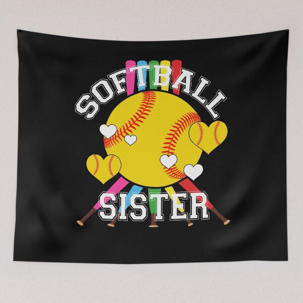 Item preview, Rainbow Softball Sister Heart Design designed and sold by LarryMBrown.