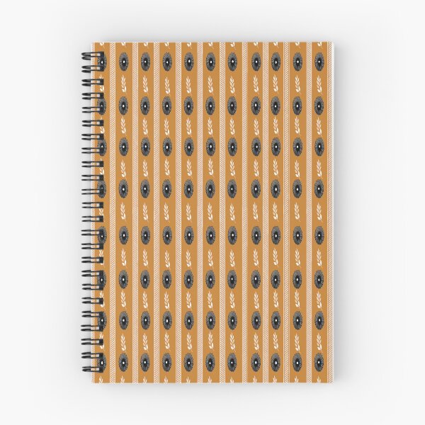 Item preview, Botanical Floral Stripe Pattern on Warm Caramel designed and sold by PVTCreations.