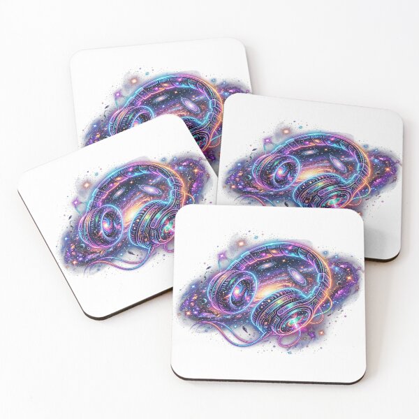 Item preview, Cosmic Symphony: Aesthetic Galaxy Headphones designed and sold by Style-InkPulse.