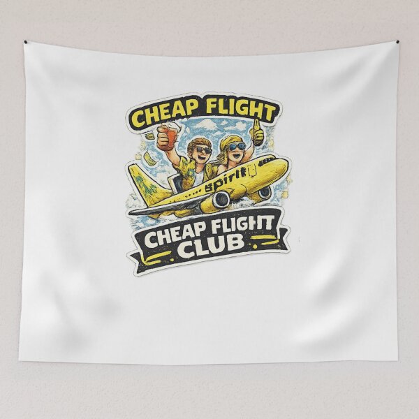 Item preview, Cheap Flight Club Funny Travel Sticker | Budget Traveler Humor Design designed and sold by Artbysarmina.