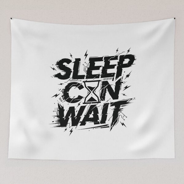 Item preview, Sleep Can Wait Hustle Typography Streetwear Shirt designed and sold by pradeepvisuals.