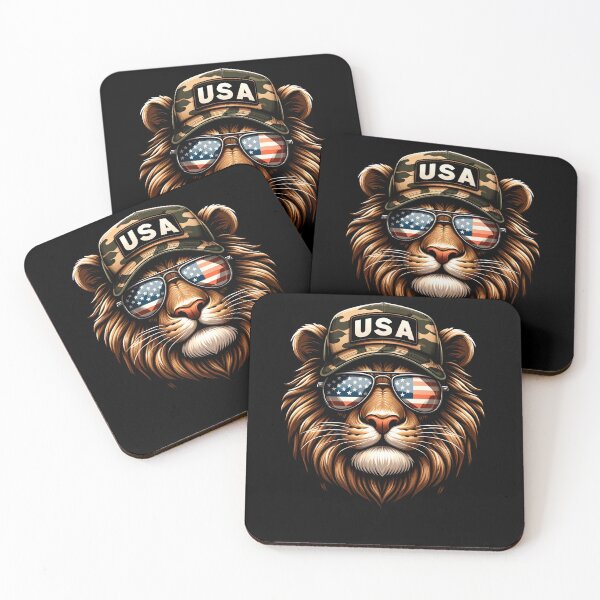 Item preview, Funny Lion 4th July USA Flag America Boys Girls Kids designed and sold by rafaeltto.