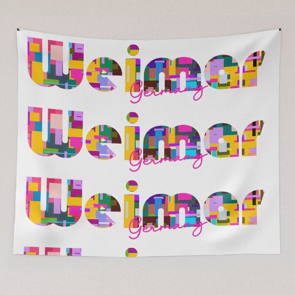 Item preview, Weimar, Germany, Vibrant Abstract City Typography Art designed and sold by Wanderful-roads.