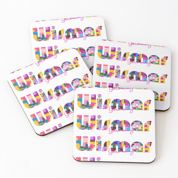 Item preview, Wismar, Germany, Vibrant Abstract City Typography Art designed and sold by Wanderful-roads.
