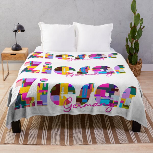 Item preview, Ziesar, Germany, Vibrant Abstract City Typography Art designed and sold by Wanderful-roads.