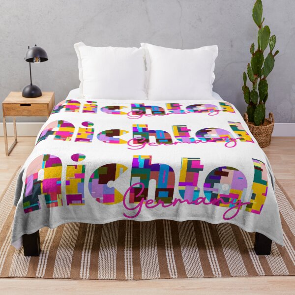 Item preview, Aichtal, Germany, Vibrant Abstract City Typography Art designed and sold by Wanderful-roads.
