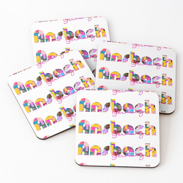 Item preview, Ansbach, Germany, Vibrant Abstract City Typography Art designed and sold by Wanderful-roads.