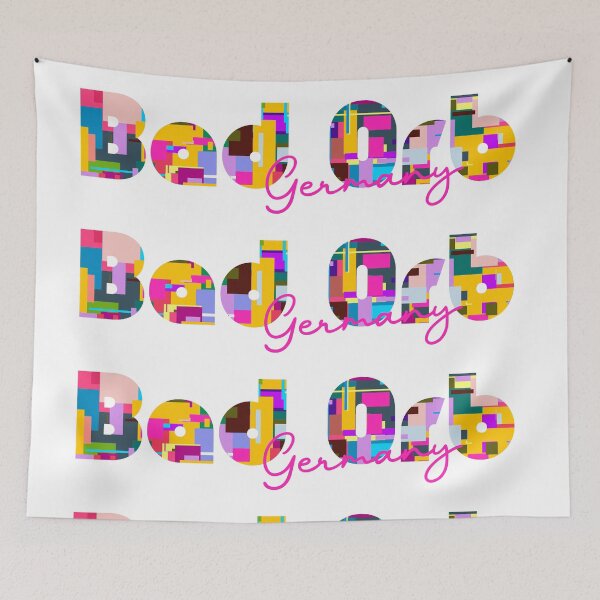 Item preview, Bad Orb, Germany, Vibrant Abstract City Typography Art designed and sold by Wanderful-roads.