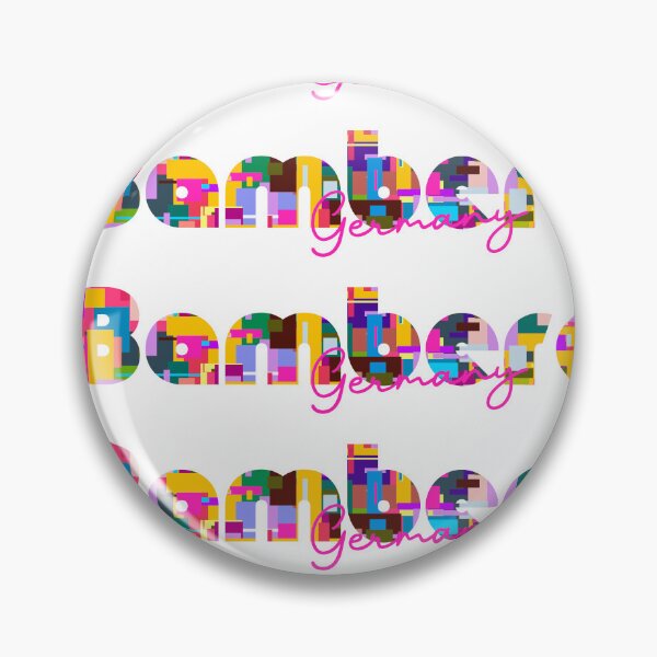 Item preview, Bamberg, Germany, Vibrant Abstract City Typography Art designed and sold by Wanderful-roads.