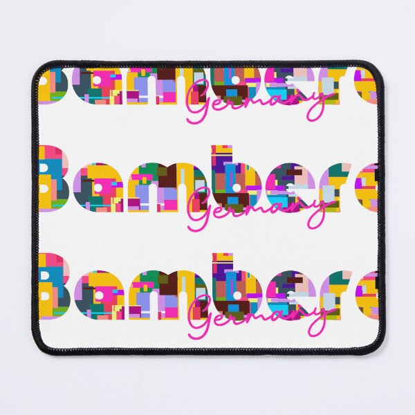 Item preview, Bamberg, Germany, Vibrant Abstract City Typography Art designed and sold by Wanderful-roads.