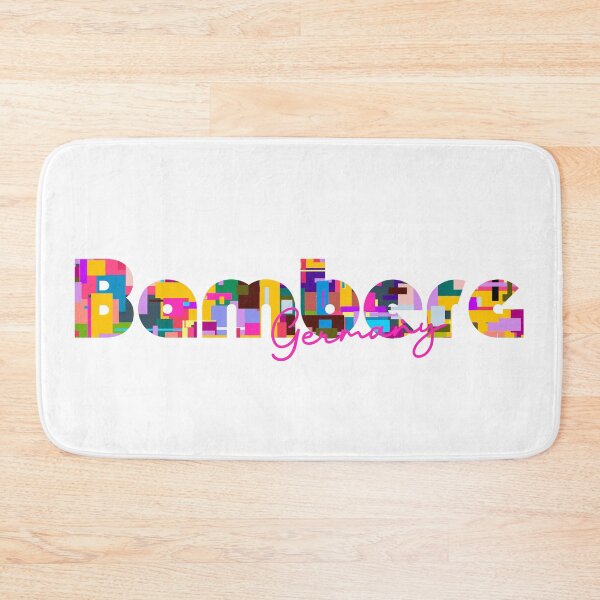 Item preview, Bamberg, Germany, Vibrant Abstract City Typography Art designed and sold by Wanderful-roads.