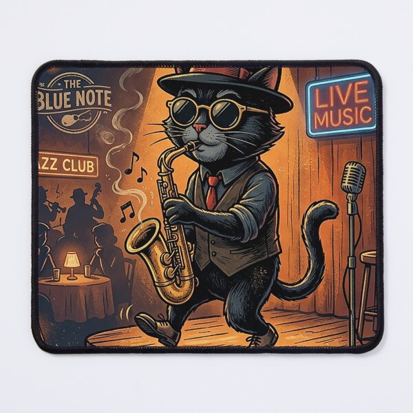 Item preview, Jazz Cat: The Smooth Saxophone Legend designed and sold by Style-InkPulse.