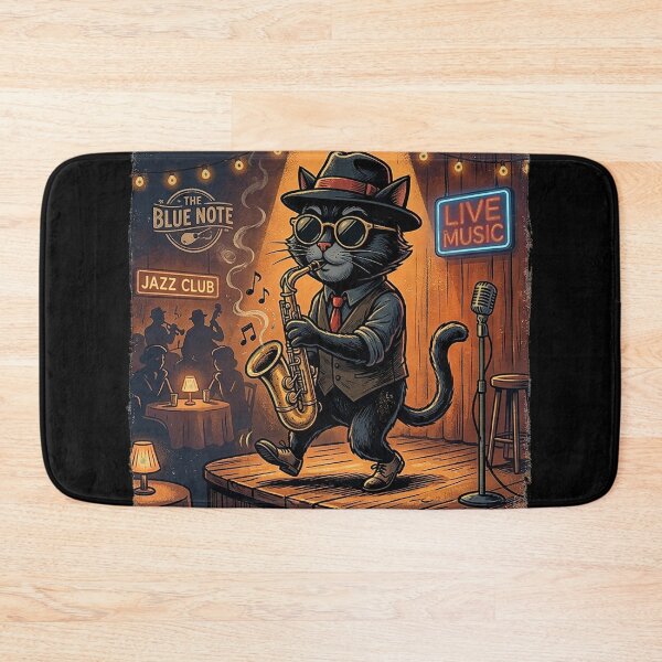 Item preview, Jazz Cat: The Smooth Saxophone Legend designed and sold by Style-InkPulse.