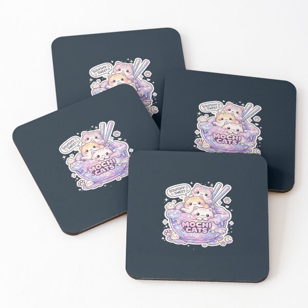 Item preview, Holographic Mochi Cats Sticker – Cute Kawaii Pastel Cat Aesthetic Design designed and sold by Digital_products_0111.