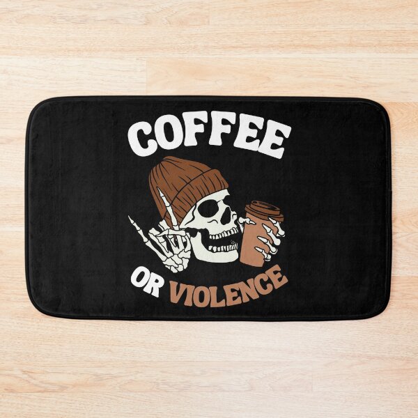 Item preview, coffee or violence simple classic design designed and sold by OldSkullDesigns.