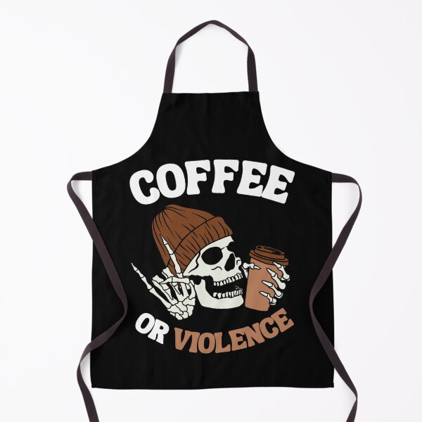Item preview, coffee or violence simple classic design designed and sold by OldSkullDesigns.