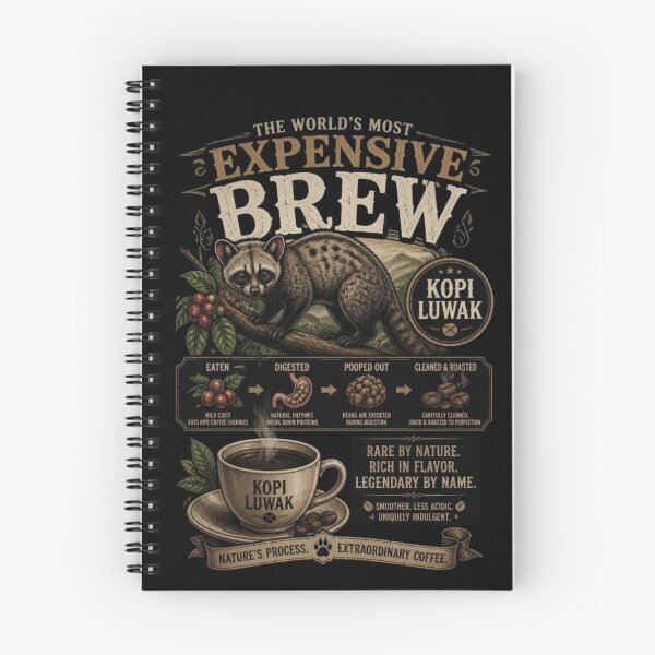 Item preview, The World's Most Expensive Brew.  Kopi Luwak Coffee. designed and sold by Birdie and Flynn.