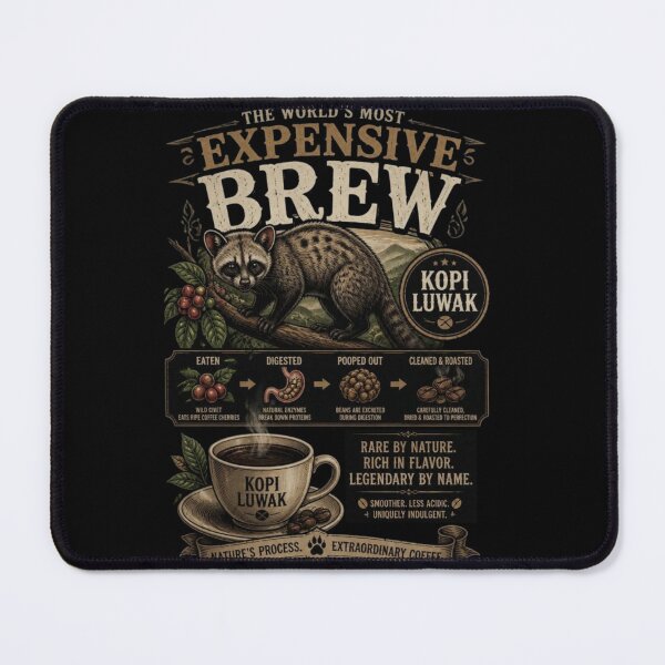 Item preview, The World's Most Expensive Brew.  Kopi Luwak Coffee. designed and sold by Birdie and Flynn.
