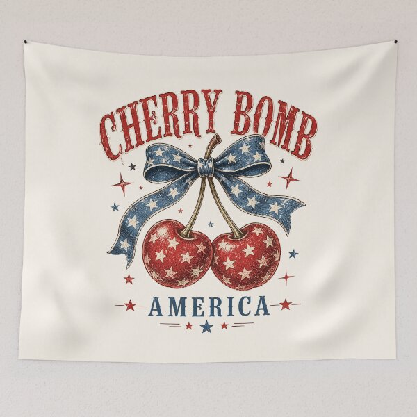 Item preview, Cherry Bomb America – Vintage Patriotic Cherries designed and sold by SweetLilith.