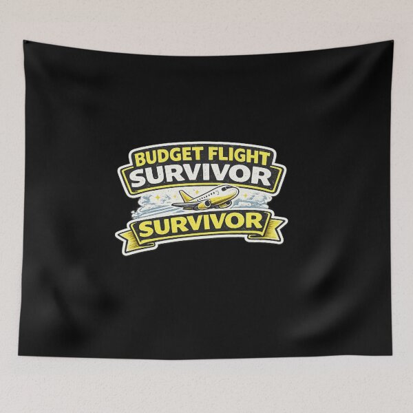 Item preview, Budget Flight Survivor Funny Travel Sticker | Budget Traveler Airplane Design designed and sold by Artbysarmina.
