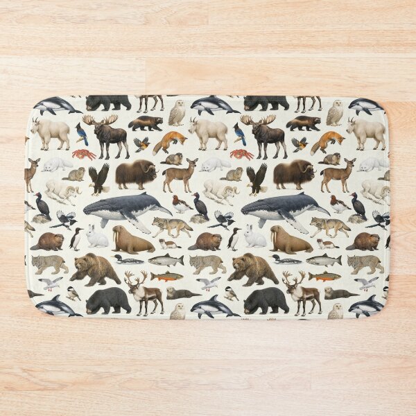Item preview, Animals of Alaska Retro Style Wildlife Identification Chart designed and sold by kakarikihill.