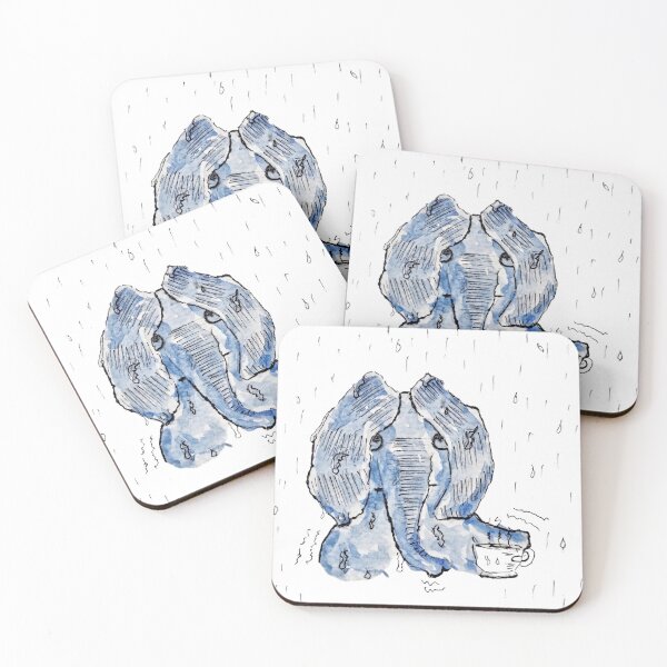 Item preview, ​Refreshing! - Deadpan Elephant Sketch - Transparent Background designed and sold by Rak Scenist.