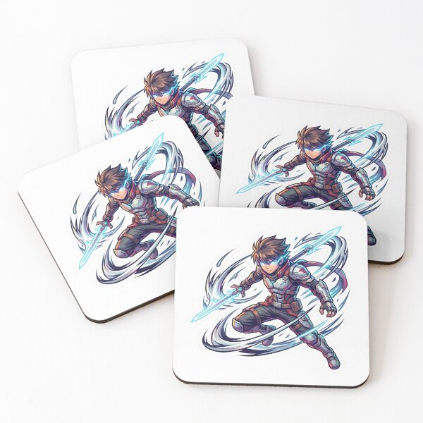 Item preview, Anime Cyber Samurai Warrior Sticker - Futuristic Shonen Hero with Energy Sword designed and sold by Stikyll.