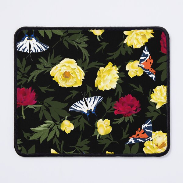 Item preview, Peonies & Butterflies - black designed and sold by kobyakov.
