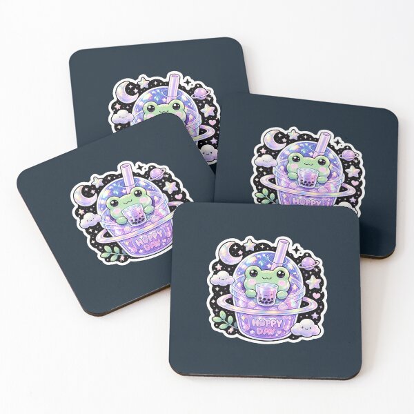 Item preview, Hoppy Day Frog Sticker – Cute Kawaii Bubble Tea Aesthetic Design designed and sold by Digital_products_0111.