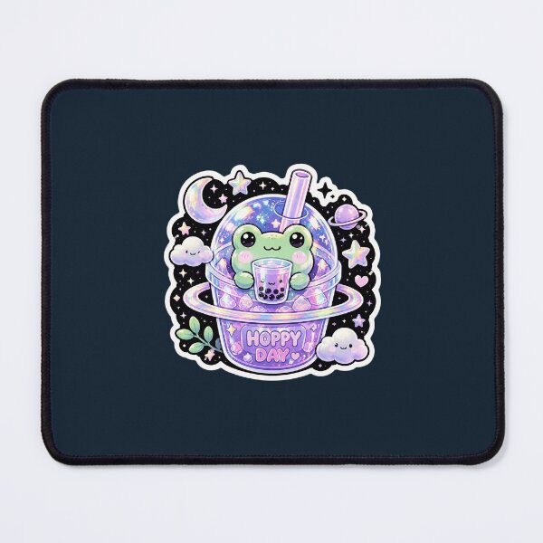 Item preview, Hoppy Day Frog Sticker – Cute Kawaii Bubble Tea Aesthetic Design designed and sold by Digital_products_0111.