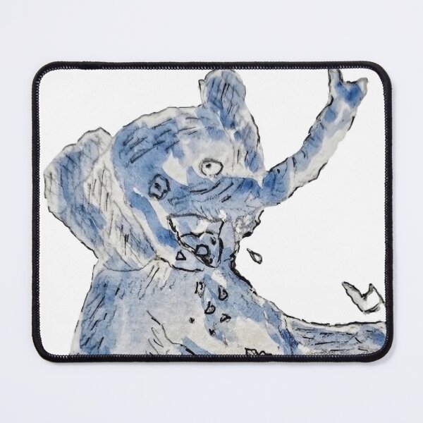 Item preview, Too Soon to be Hungry - Deadpan Elephant Watercolor Sketch - Transparent Background designed and sold by Rak Scenist.