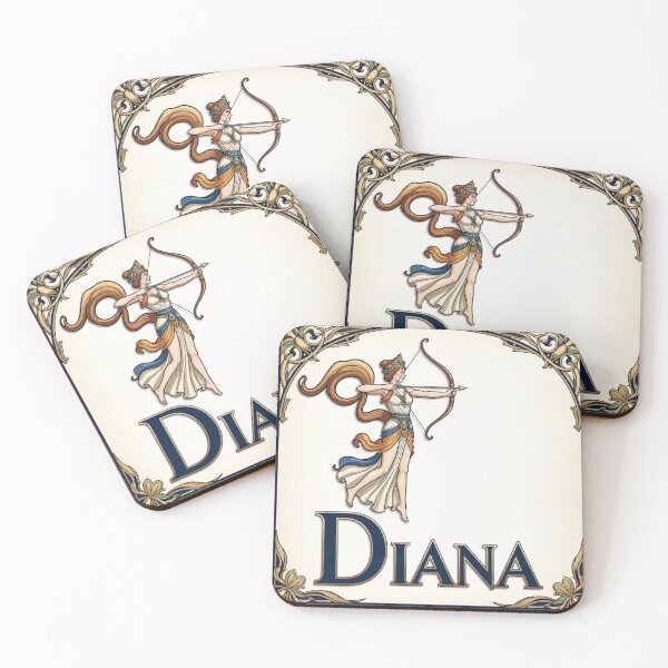 Item preview, Modern Art Deco Diana Goddess - Colorized 1920s Revival designed and sold by National Heritage Prints.
