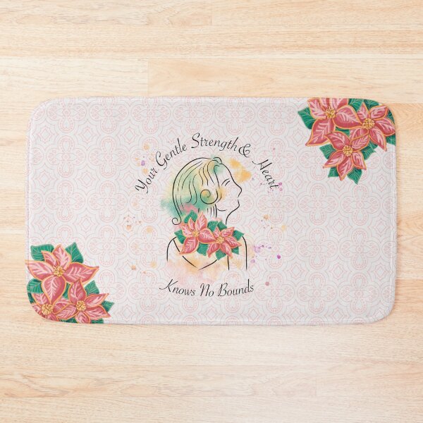 Item preview, Poinsettia Line Art woman with short curled hair motivating quote designed and sold by bercrafting.