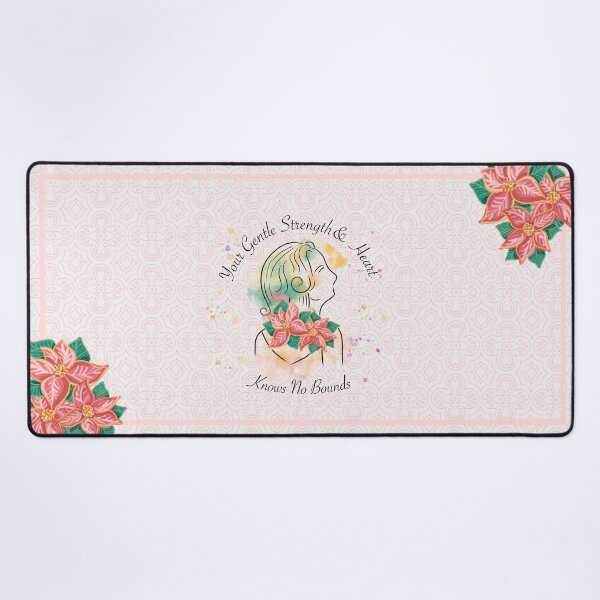 Item preview, Poinsettia Line Art woman with short curled hair motivating quote designed and sold by bercrafting.