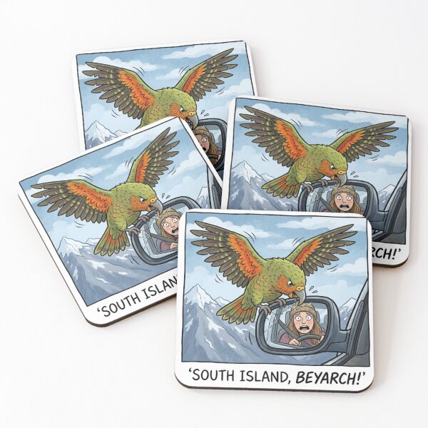 Item preview, New Zealand Alpine Parrot Meme Tee | Kiwi Travel & Wildlife Gift designed and sold by Retro Haard!.