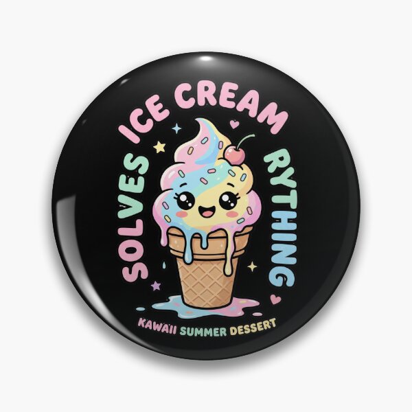 Item preview, Ice Cream Solves Everything Cute Funny Summer Dessert Cartoon Design designed and sold by Im-Ara.